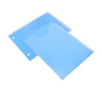 PACKOVE Lot de 2 Porte-Documents Mural A4 en Acrylique Transparent, Porte-Flyers Verticals Bleu, Organisateur Mural pour Brochures, Menus et Documents, Rangement Bureau Pratique et