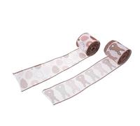 PACKOVE Lot de 2 Rubans Métalliques Pastel pour Décoration de Pâques, Ruban Présent en Polyester, Style Vintage Élégant, pour DIY et Couronnes Printanières