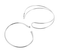 PACKOVE Lot de 2 set de Bracelets Manchettes Ajustables Ouverts pour Femmes - Bijoux de Bras Argentés Minimalistes Légers et Confortables - Accessoires pour Occasions Spéciales et Usage