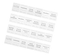 PACKOVE Lot de 2 Set de Sets de Packs Autocollants Imperméables pour Bouteilles de Savonnette 12 Pièces 70x80mm, Étiquettes Autocollantes Blanches et Noires pour Flacons de Lotion