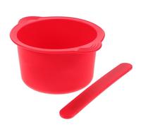 PACKOVE Lot de 2 sets de Bols en Silicone Rouge 400 Ml pour Chauffe-Cire Dépilatoire Doublure Antiadhésive Résistante à Haute Température avec Bâtonnets de Mélange pour Réutilisable