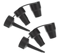 PACKOVE Lot de 2 Sets de Sets de Embouts de Pompe Gonflable en Plastique Noir 3 Buses Détachables, Facile à Nettoyer, Adaptateur pour Objets Gonflables et Accessoires de Pompe à Air