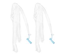 PACKOVE Lot de 2 Sets de Sets de Kits de Filet de Lâcher de Ballons Décoratifs en Pp Blanc, Conception Polyvalente et Sécurité Prioritaire pour Célébrations de Remise de Diplômes