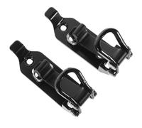 PACKOVE Lot de 2 Supports de Pelle en Métal Fixation Robuste pour Galerie de Toit, Pince Métallique Noire, Accessoires Voiture pour Montage Mural et Véhicule Utilitaire, Installation