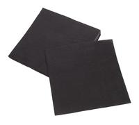 PACKOVE Lot de 20 Serviettes en Papier Noires Double Couche pour Cocktail, pour Anniversaire et Mariage, Qualité Absorbante et Design Élégant