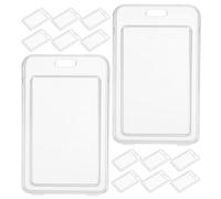 PACKOVE Lot de 24 Pochettes Transparentes en Plastique Rigide pour Carte D'identité, Porte-badge Nominatif Ouverture Ergonomique, Étuis Protecteurs Légers Compatibles Cartes D'élève,