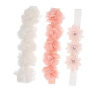 PACKOVE Lot De 3 Bandeaux Pour Bébé Fille Jolis Bandeaux À Fleurs - Bandeau Élastique Pour Bébé Fille Idéal Pour Les Fêtes Les Et Au Quotidien