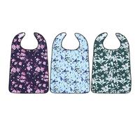 PACKOVE Lot de 3 Bavoirs Imperméables pour Adultes Seniors Réglables et Lavables Protection Anti-Fuites pour L’Alimentation à Domicile Ehpad et Soins Matériau Doux Respirant Grand