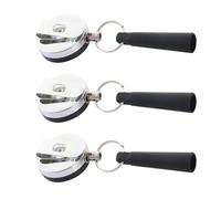 PACKOVE Lot de 3 Capuchons Rétractables pour Stylos Porte-clés en Fil D'acier, Boucle Anti-perte Extensible Haute Élasticité, Étui Porte-stylo Pratique pour Usage Bureau et Extérieur