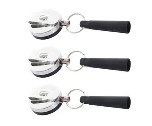 PACKOVE Lot de 3 Capuchons Rétractables pour Stylos Porte-clés en Fil D'acier, Boucle Anti-perte Extensible Haute Élasticité, Étui Porte-stylo Pratique pour Usage Bureau et Extérieur