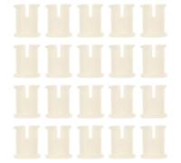 PACKOVE Lot de 30 Douilles de Roulette Pivotante en Plastique Blanc Adaptateurs de Tige pour Roulettes de Chaise Universelles Manchons Solide pour Réparation et Remplacement