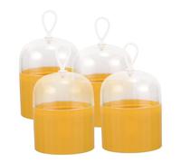 PACKOVE Lot De 4 Boîtes De Rangement pour Œufs De Beauté Petites Éponges De Maquillage Bob en Transparent pour Le Visage Le Nettoyage Les Produits De Toilette De Voyage en
