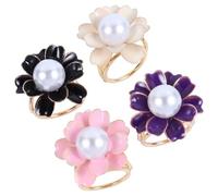 PACKOVE Lot De 4 Boucles D’écharpe à Fleurs Délicates En Alliage De Zinc, Porte-écharpe Féminin Pour Châle, Accessoire De Mode Polyvalent Et Fixateur De Foulard, Taille Unique, Couleur Aléatoire