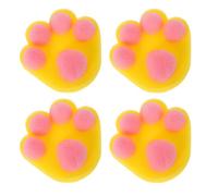 PACKOVE Lot de 4 Éponges Exfoliantes pour Bébé de Griffes de Chat Éponges de Bain Douces en Luffa pour -Nés et Tout-Petits Séchage Rapide Matériau Doux Peau Bain Quotidien