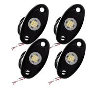 PACKOVE Lot de 4 Feux LED pour Voiture 12v, Éclairage sous Châssis Blanc, Kit D’éclairage D’Ambiance Polyvalent pour Camions, SUV et Bateaux, Lumières LED Résistantes pour Usage Extérieur
