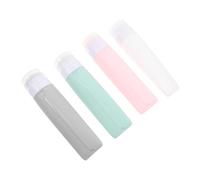 PACKOVE Lot De 4 Flacons En Silicone Pour Produits De Toilette Flacons De Voyage Contenants Cosmétiques Housses Mini Flacons De Voyage Produits De Toilette Pour Femmes Lotion De