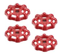 PACKOVE Lot de 4 Poignées de Vanne en Fer Rouge Installation Facile et Caractéristiques Stables pour Robinet, pour Remplacement et Usage Industriel