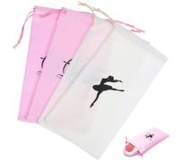 PACKOVE Lot de 4 sacs de ballet avec cordon de serrage - Pour femme et fille, Comme sur la photo., 26.50X13.50X0.50CM, Porte-documents