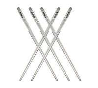 PACKOVE Lot de 5 Aiguilles à Tisser en Métal Solide pour Cuir, Aiguilles à Coudre à Deux Trous, Outil DIY pour Travail du Cuir et Cordons, Accessoire Maroquinerie pour Couture Manuelle,