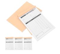PACKOVE Lot de 5 Carnets de Commandes et Factures 100 Pages et Tableau d'Écriture Intégré Adapté aux Petites Entreprises