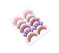 PACKOVE Lot De 5 Paires De Faux Synthétiques À Boucles Russes Mixtes Pour Maquillage Photo De Mariage Soirée