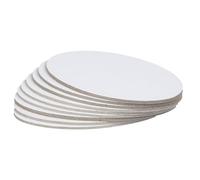 PACKOVE Lot de 5 Panneaux D’art Ovales 30 X 40 Cm en Coton Épais Blanc, Carton Entoilé pour Peinture à L’huile, Acrylique et Dessin Artistique, Format Portable pour Artistes Débutants