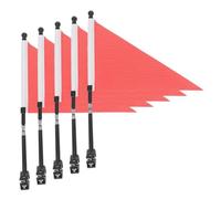 PACKOVE Lot de 5 Sets de Drapeaux de Sécurité pour Vélo D'garçon et Filles, Triangles Colorés Résistants la Déchirure, Imperméables, Faciles à Installer sur Guidon, Accessoires Cyclisme