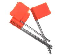 PACKOVE Lot de 50 Drapeaux de Marquage Robustes en Fil D'acier et Pvc Orange Résistants la Décoloration pour Projets de Topographie et Irrigation