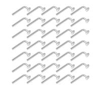 PACKOVE Lot de 50 Goupilles de Verrouillage en Fer Galvanisé 5x47 Mm, Clips en J Robustes pour Rayonnages à Palettes, Boulons Métalliques de Sécurité pour Étagères Industrielles