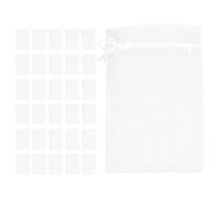 PACKOVE Lot de 50 Petits Paquets en Organza Blanc Cordon de Serrage, Pochette Cadeau Multi-usage en Maille Fine, pour Hôtels et Églises