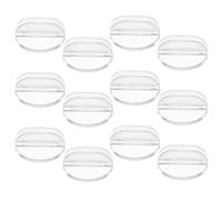 PACKOVE Lot de 50 Porte-Cartes Transparents Ronds en Plastique, Organiseur de Cartes de Visite pour Bureau et Présentation D’Étiquettes de Menu