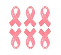 PACKOVE Lot de 6 Broches Décoratives en Ruban Rose Small Alliage de Zinc Couleur Rose Épingles de Sensibilisation Cancer du Sein Accessoires Féminins pour Campagne