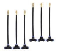 PACKOVE Lot de 6 Buses de Brumisation en Cuivre 12mm avec Tuyau Intégré 7,9'' Réglables à 360° pour Système de Refroidissement et Irrigation sur Patio et Jardin