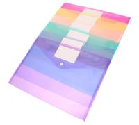 PACKOVE Lot de 6 Classeurs Épais en Pp Transparent Fermeture à Pression, Grosse Capacité, pour Organiser Reçus et Bons Bureau la Maison