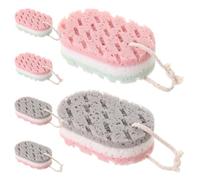 PACKOVE Lot de 6 Éponges de Bain Exfoliantes en Filet, Couleurs Variées, Double Face Douce et Abrasive, Éponge de Nettoyage Corps pour Peau Sensible, Utilisation Familiale