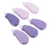 PACKOVE Lot de 6 Rubans Correcteurs Violet pour Étudiants, Petit Ruban Correcteur Pratique, Cassettes Correctrices pour Fournitures Scolaires et Bureau, Bandes Correctrices pour Écriture