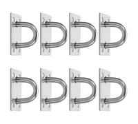 PACKOVE Lot de 8 Crochets Muraux et Plafond en Acier Inoxydable, Taille Moyenne, Forme en U, Support Robuste pour Paquet de Frappe, Hamac et Chaise Suspendue, pour Fixation Murale
