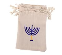 PACKOVE Lot De 8 En Tissu Pour Hanoucca Pochettes À Cordon Pour Les Fêtes Pour Décoratif En Coton
