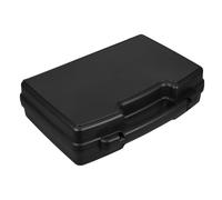 PACKOVE Mallette de Rangement Rigide en Plastique Noir, Verrouillable avec Protection Anti-Chute et Compartiments Amples, Mallette Portable pour Outils et Composants Électroniques