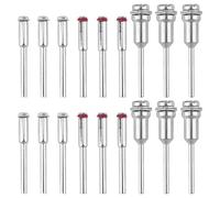 PACKOVE Mandrins à Vis Tiges de Fixation Argentées Lot de 26 en Acier pour de Coupe et Meules pour Travail Bois et Création de Bijoux