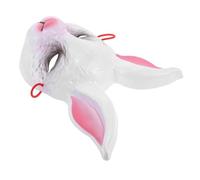 PACKOVE Masque Lapin Cosplay Visage Entier avec Longues Oreilles Accessoire de Costume Masqué pour Fête Halloween Durable et Ludique