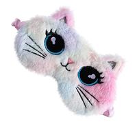 PACKOVE Masque pour les yeux pour chats pour enfants oreiller pour les yeux de chaton satin masque pour les yeux en soie nuit drôle bandeau de dessin animé masque oculaire moelleux Peluche