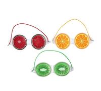 PACKOVE Masque Rafraîchissant Yeux en Gel PVC Lot de 3 Aide Poches Réutilisable Froid/Chaud pour Détente et Sommeil Anti-Gonflement