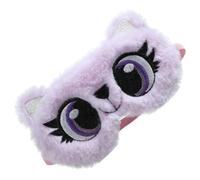 PACKOVE Masque Yeux en Peluche Pourpre, Bandeau Élastique Lavable, Style Cartoon Adorable, pour Dormir en Avion Train
