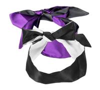 PACKOVE Masques De Sommeil Satin Opaques 2 Pièces Noir Violet Noir Blanc, Bandeaux Yeux Ajustables, Couvre-yeux Léger Et Confortable, Pare-soleil De Voyage Et Relaxation, Pour Sieste Et