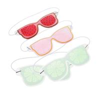 PACKOVE Masques Yeux en Gel Pvc Style Fruit 4 Pièces pour Usage Domestique, Soulage Maux de Tête et Réduit Sécheresse, Accessoires Décoratifs Colorés