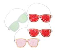 PACKOVE Masques Yeux en Pvc Fruités 4 Pièces pour Usage Domestique, Améliore L'éclat Peau et Réduit les Poches Yeux