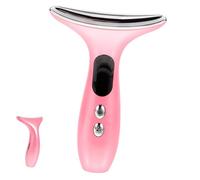 PACKOVE Masseur De Cou Électromagnétique Pour Soin Cou Et Visage Appareil De Anti-rides Avec Microcourant Outil De Lifting Ergonomique Portable Et Pratique Rose