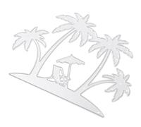 PACKOVE Matrice de Découpe Cocotier Plage en Acier, Moule à Découper à Monter Soi-Même pour Scrapbooking et Loisirs Créatifs, pour Activités Manuelles en Extérieur