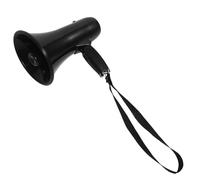 PACKOVE Mégaphone Portable 25w Noir Enregistrement 240 Secondes, Fonction Forte Amplification pour Événements Sportifs, Sécurité et Rassemblements, Alimentation par 4 Piles Taille